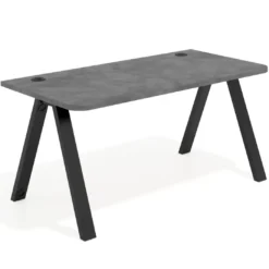 Mesa de oficina UvePro, sobre ergonómico 80cm, estructura negra con patas metálicas