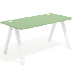Mesa de oficina UvePro, sobre ergonómico 80cm, estructura blanca con patas metálicas