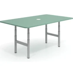 Mesa de Reuniones Elevable Erghos Core estructura aluminio canto curvo
