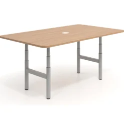 Mesa de Reuniones Elevable Erghos Core estructura aluminio canto curvo