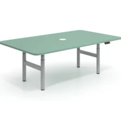 Mesa de Reuniones Elevable Erghos Core estructura aluminio canto curvo