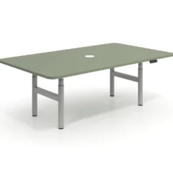 Mesa de Reuniones Elevable Erghos Core estructura aluminio canto curvo