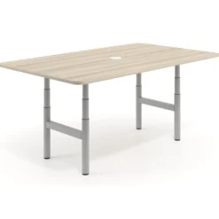 Mesa de Reuniones Elevable Erghos Core estructura aluminio canto curvo