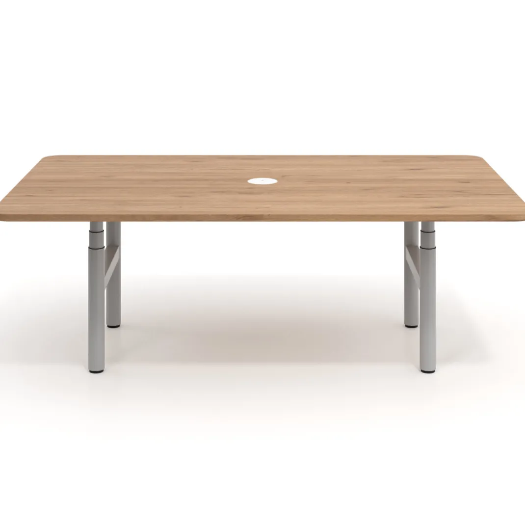 Mesa de Reuniones Elevable Erghos Core estructura aluminio canto curvo
