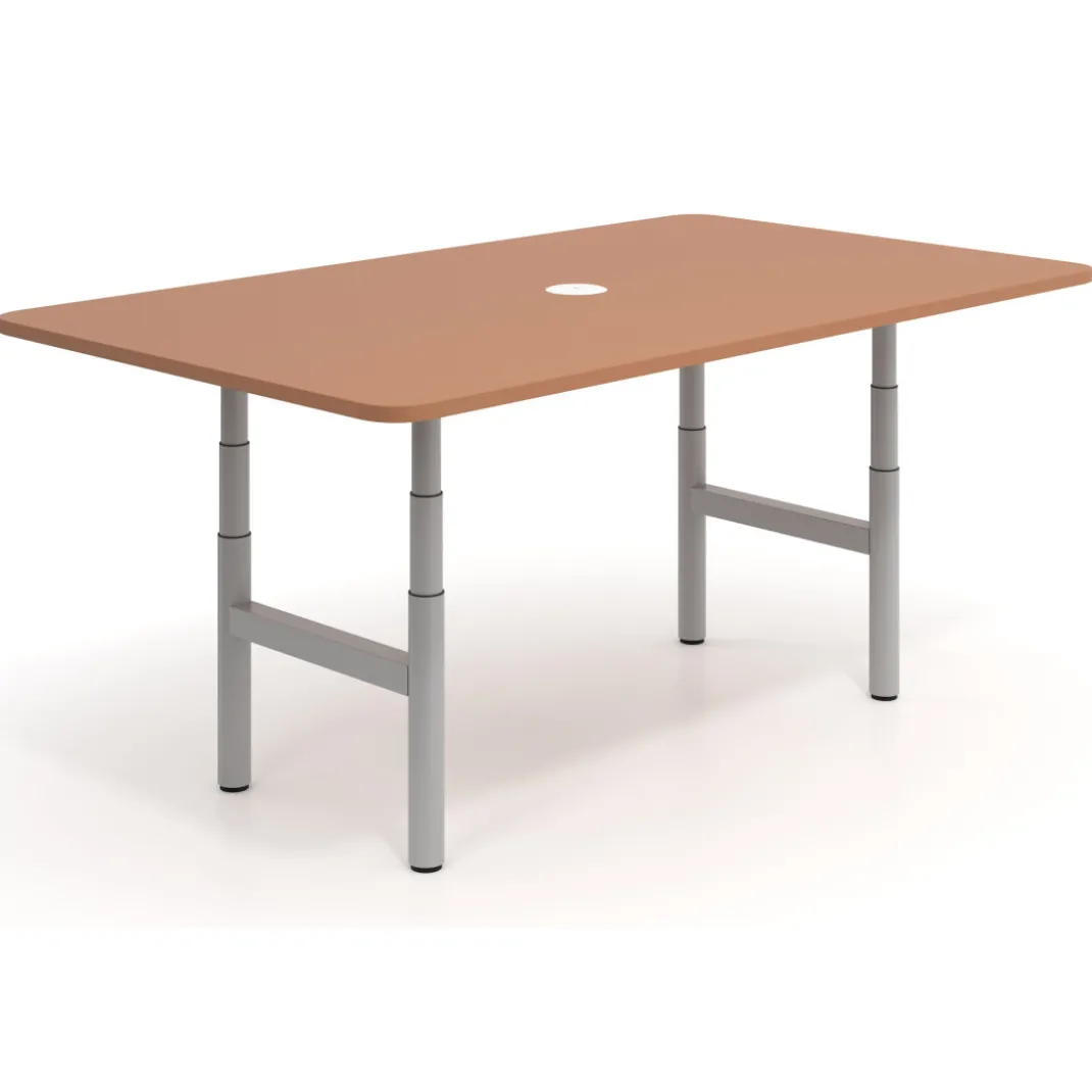 Mesa de Reuniones Elevable Erghos Core estructura aluminio canto curvo
