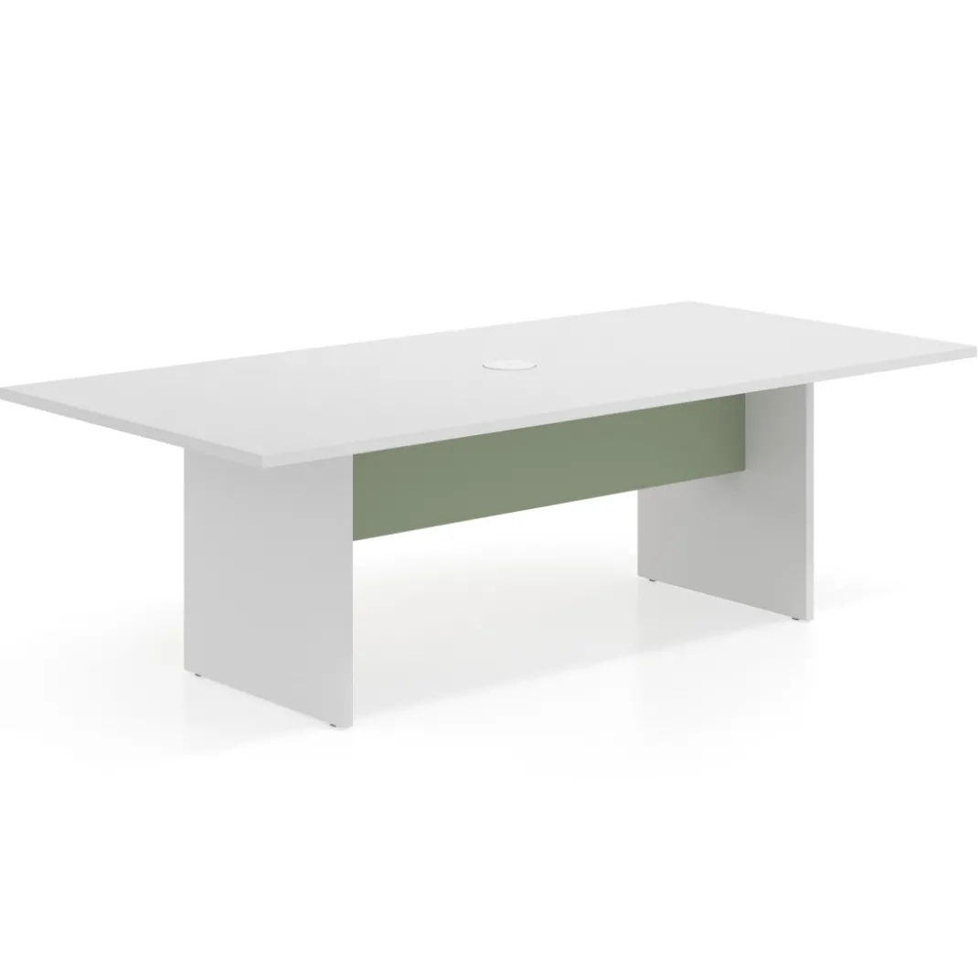 Mesa de Reuniones Rectangular Work Plus estructura blanco mate