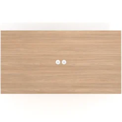 Mesa de reuniones rectangular UvePro fondo 126, patas interior, estructura blanca