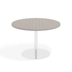 Mesa de Reuniones Redonda Atrium estructura cromada