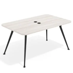 Mesa de reuniones Tekno fondo 120, patas aluminio inyectado, estructura negra