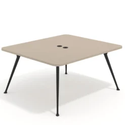 Mesa de reuniones Tekno fondo 140, patas aluminio inyectado, estructura negra