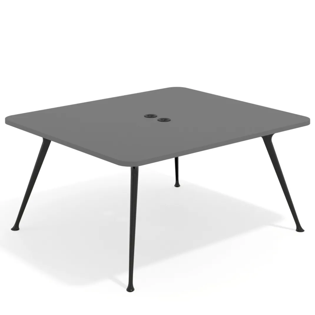 Mesa de reuniones Tekno fondo 140, patas aluminio inyectado, estructura negra