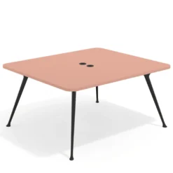 Mesa de reuniones Tekno fondo 140, patas aluminio inyectado, estructura negra