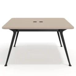 Mesa de reuniones Tekno fondo 140, patas aluminio inyectado, estructura negra
