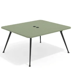 Mesa de reuniones Tekno fondo 140, patas aluminio inyectado, estructura negra
