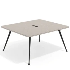 Mesa de reuniones Tekno fondo 140, patas aluminio inyectado, estructura negra