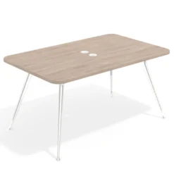 Mesa de reuniones Tekno fondo 120, patas aluminio inyectado, estructura cromada