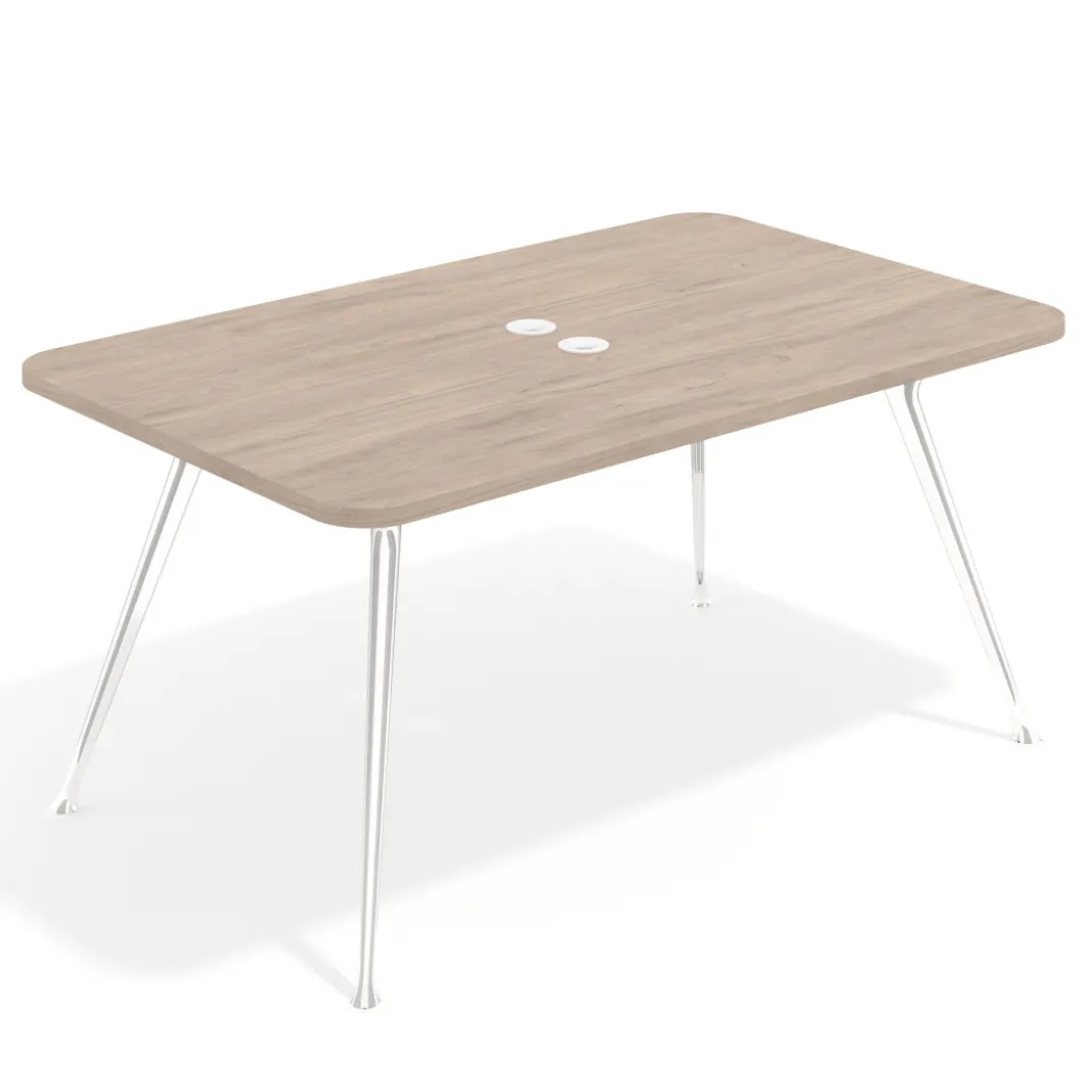 Mesa de reuniones Tekno fondo 120, patas aluminio inyectado, estructura cromada
