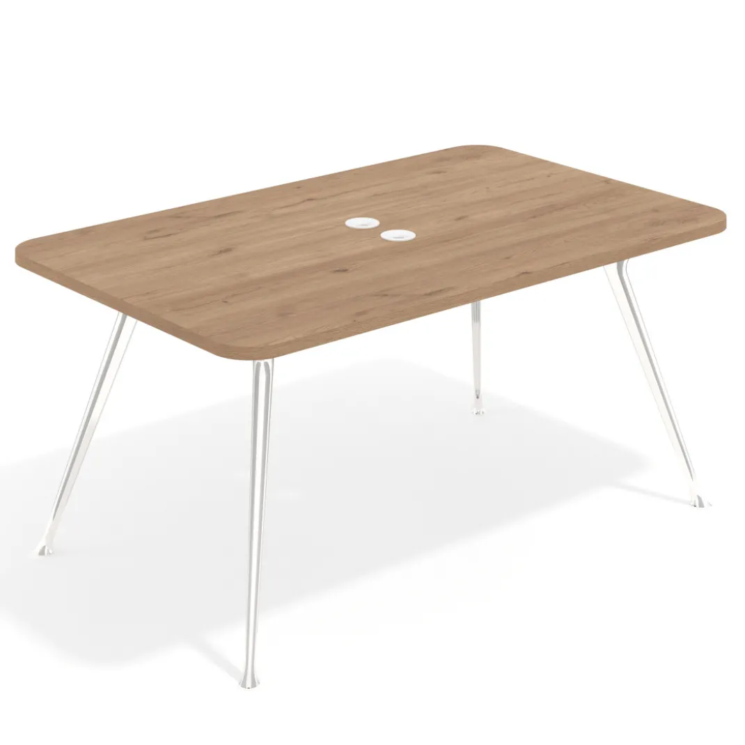 Mesa de reuniones Tekno fondo 120, patas aluminio inyectado, estructura cromada