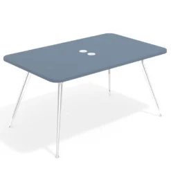 Mesa de reuniones Tekno fondo 120, patas aluminio inyectado, estructura cromada