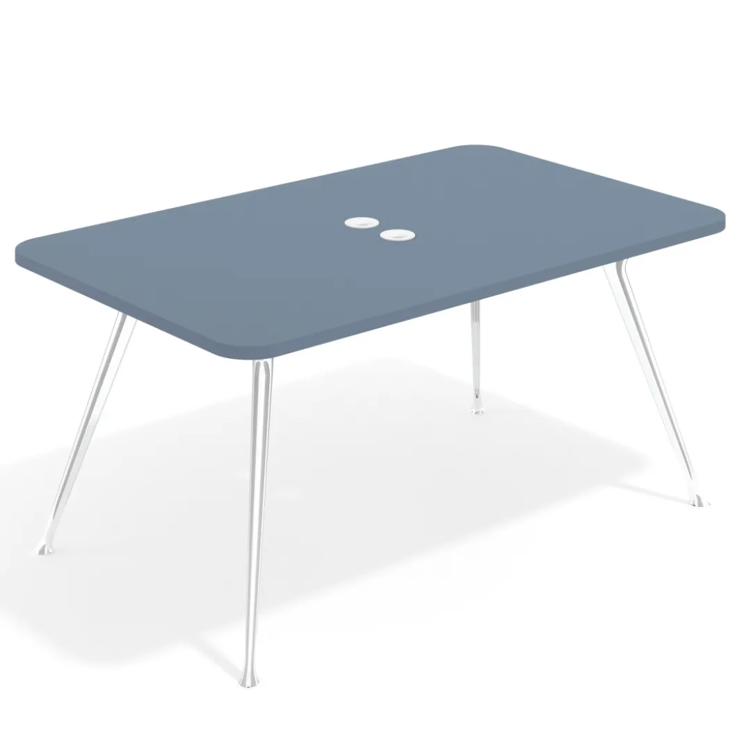 Mesa de reuniones Tekno fondo 120, patas aluminio inyectado, estructura cromada