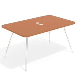 Mesa de reuniones Tekno fondo 120, patas aluminio inyectado, estructura cromada