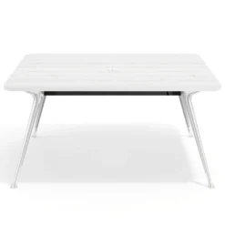 Mesa de reuniones Tekno fondo 140, patas aluminio inyectado, estructura cromada