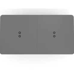 Mesa de reuniones Tekno gran formato, fondo 160, patas aluminio inyectado, estructura negra