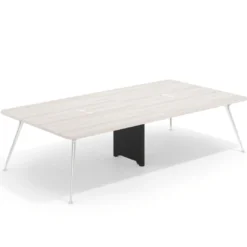 Mesa de reuniones Tekno gran formato, fondo 160, patas aluminio inyectado, estructura cromada