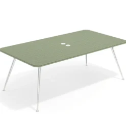 Mesa de reuniones Tekno gran formato, fondo 120, patas aluminio inyectado, estructura cromada