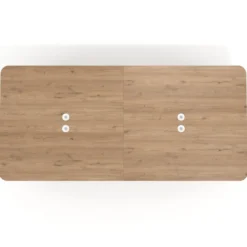 Mesa de reuniones Tekno gran formato, fondo 140, patas aluminio inyectado, estructura cromada