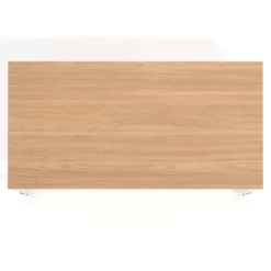 Mesa de trabajo expositor con ruedas Kube, estructura blanca