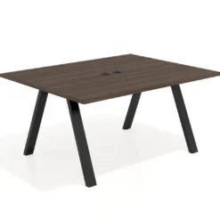 Mesa doble individual para coworking UvePro fondo 126 cm estructura negra