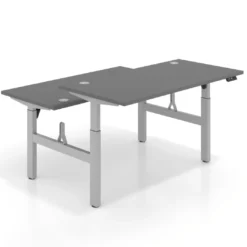 Mesa Multipuesto Elevable eléctrica Erghos Motion estructura aluminio canto recto