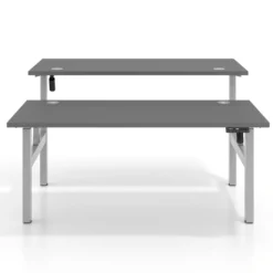 Mesa Multipuesto Elevable eléctrica Erghos Motion estructura aluminio canto recto