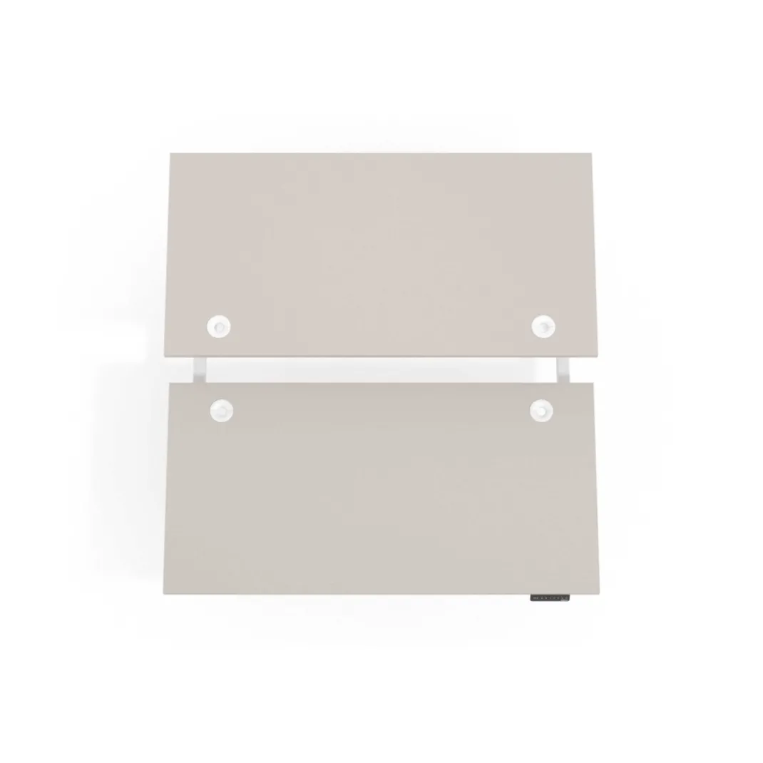 Mesa Multipuesto Elevable eléctrica Erghos Smart Pro estructura blanca canto recto
