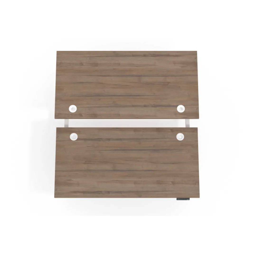 Mesa Multipuesto Elevable eléctrica Erghos Smart Pro estructura blanca canto recto