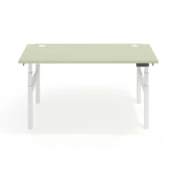Mesa Multipuesto Elevable eléctrica Erghos Smart Pro estructura blanca canto recto