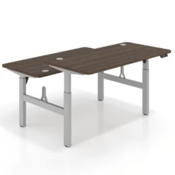 Mesa Multipuesto Elevable eléctrica Erghos Motion estructura aluminio 4 cantos curvos
