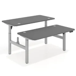 Mesa Multipuesto Elevable eléctrica Erghos Motion estructura aluminio 4 cantos curvos