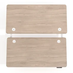 Mesa Multipuesto Elevable eléctrica Erghos Motion estructura blanca 4 cantos curvos