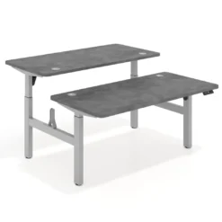 Mesa Multipuesto Elevable eléctrica Erghos Motion estructura aluminio 4 cantos curvos