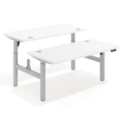 Mesa Multipuesto Elevable eléctrica Erghos Motion estructura aluminio 4 cantos curvos