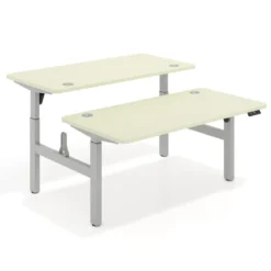 Mesa Multipuesto Elevable eléctrica Erghos Motion estructura aluminio 4 cantos curvos