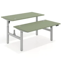Mesa Multipuesto Elevable eléctrica Erghos Motion estructura aluminio canto recto
