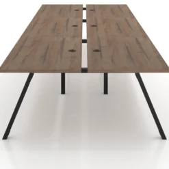 Mesa multipuesto UvePro Bench triple, fondo 166 cm, estructura negra