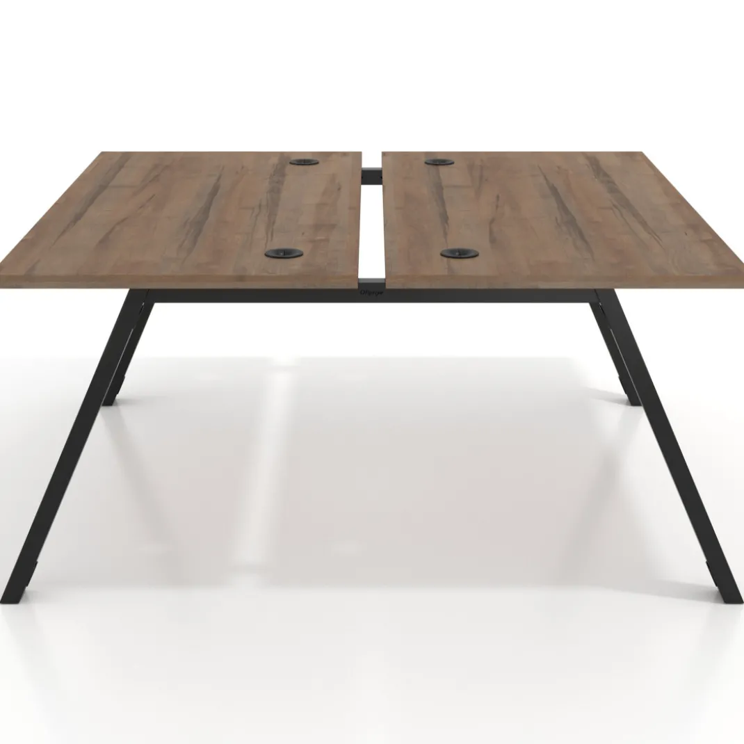 Mesa multipuesto UvePro Bench fondo 166 cm, estructura negra