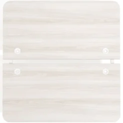 Mesa multipuesto UvePro Bench fondo 166 cm, sobre curvo, estructura blanca