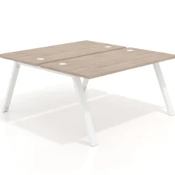 Mesa multipuesto UvePro Bench fondo 166 cm, estructura blanca