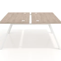 Mesa multipuesto UvePro Bench fondo 166 cm, estructura blanca
