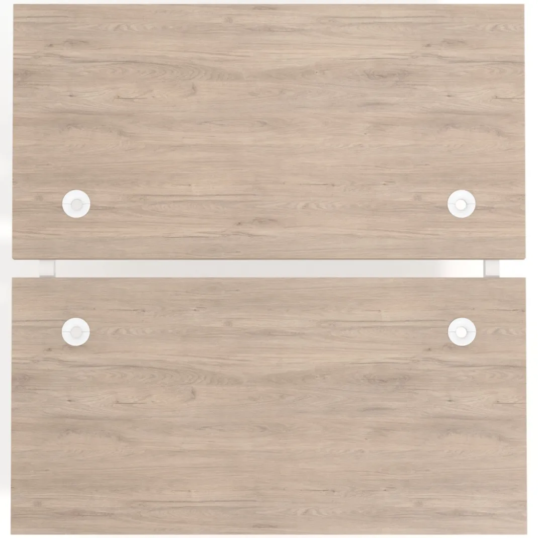 Mesa multipuesto UvePro Bench fondo 166 cm, estructura blanca